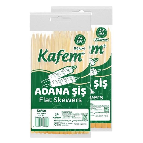 Kafem 100 lü 24 cm Adana Çöp Şiş