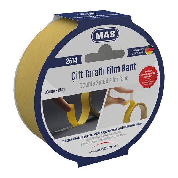 Mas 2614 38 mmX25mt Çift Taraflı Bant
