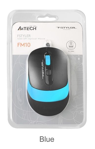 A4 Tech Fm10 Usb Fstyler Mavi Optik 1600 Dpı Mouse