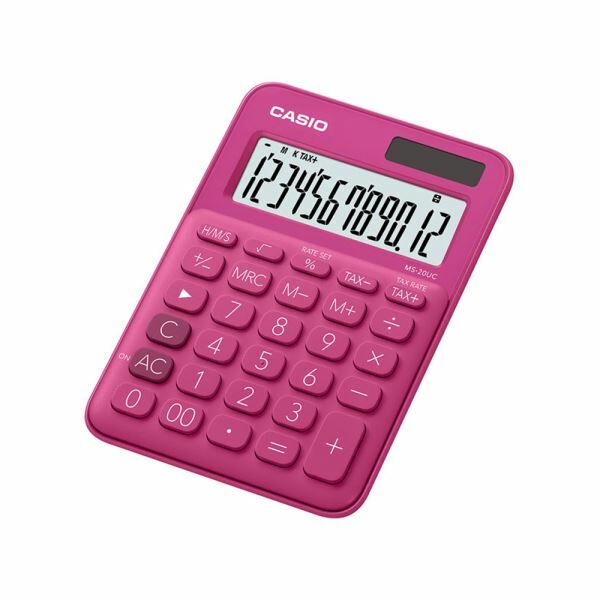 Casio MS-20UC-RD 12 Haneli Kırmızı Masaüstü Hesap Makinesi