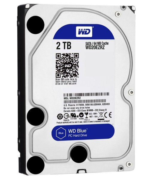 Wd 2Tb Blue 3,5'' 64Mb 5400Rpm Wd20Ezrz Harddisk