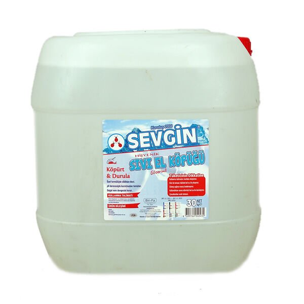 Sevgin 30 kg Gliserinli Hijyenik Sıvı El Köpüğü