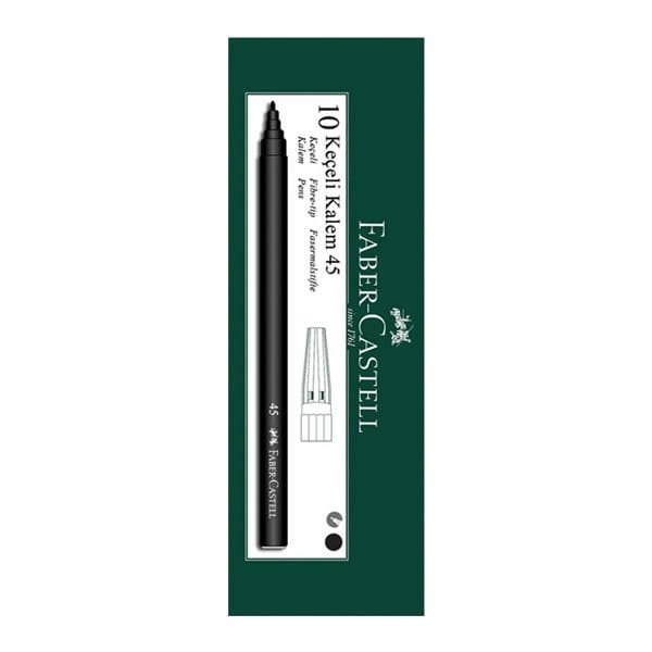 Faber Castell 10 lu Siyah Keçeli Kalem