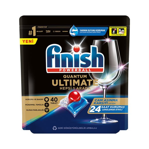Finish 40 lı Quantum Ultimate Hepsi Birarada Bulaşık Makinesi Tableti