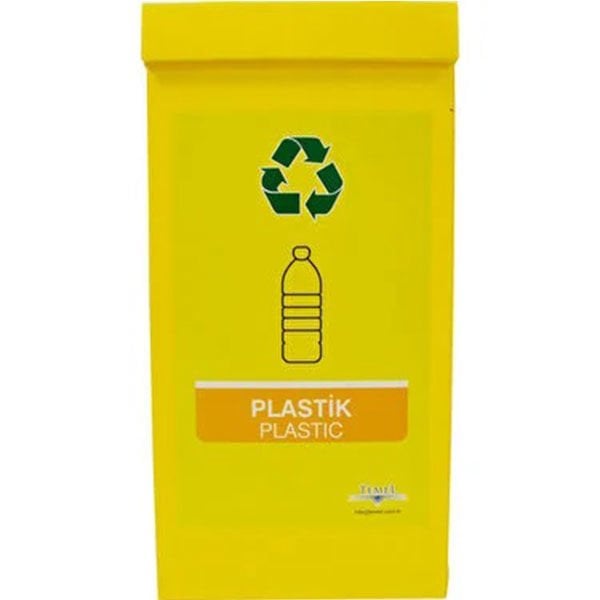 PVC Atık Kutusu Baskılı Gri