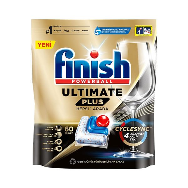 Finish 60 lı Ultimate Plus Hepsi 1 Arada Bulaşık Makinesi Tableti
