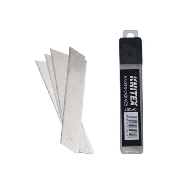 Knitex 10 lu Geniş Maket Bıçağı Yedeği Ucu