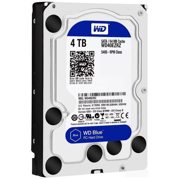 Wd 4Tb Blue 3,5'' 64Mb 5400Rpm Wd40Ezrz Harddisk