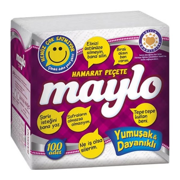 Maylo 100 lü 30x30 cm Napkin Soft & Strong Peçete