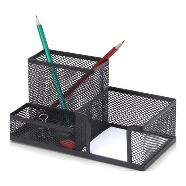 Inox 0812 3 Bölmeli Metal Kalemlik