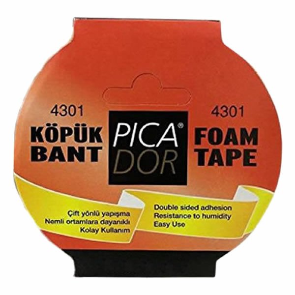 Picador 4301 5mtX12mm Çift Taraflı Köpük Bant