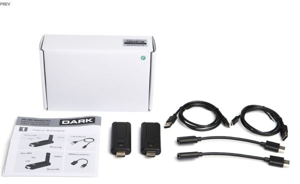 Dark DK-HD-WHDG102K 1080P 22TX(Transmitter) Destekli Kablosuz HDMI Ses ve Görüntü Aktarım Kiti