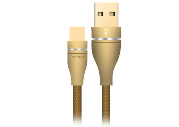 Hytech HY-X220 3A Micro Usb 1m Gold Data Şarj Kablosu