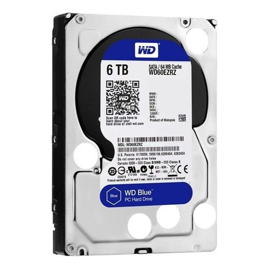 Wd 6Tb Blue 3,5'' 64Mb 5400Rpm Wd60Ezrz Harddisk