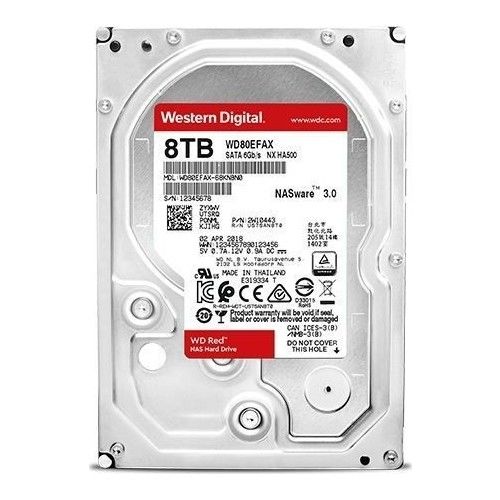 Wd 8Tb Red 5400 Rpm 256Mb Wd80Efax 3,5'' Hdd Harddisk