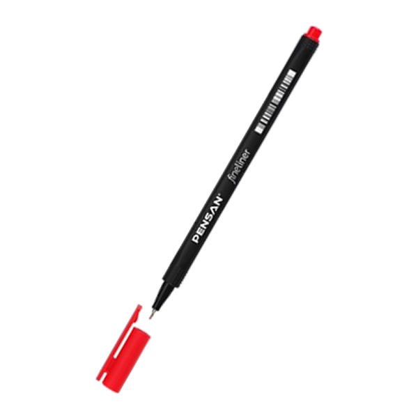 Pensan 6500-3 Fineliner Kırmızı Keçeli Kalem