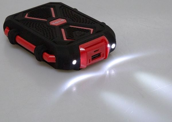 S-link IP-88 Siyah Kırmızı 10400mah Dayanıklı Gövde Powerbank
