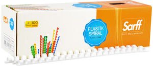 Sarff 15312017 10 mm 100 lü Beyaz Delux Plastik Spiral