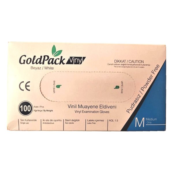 Goldpack 100 lü M Pudrasız Lateks Eldiven