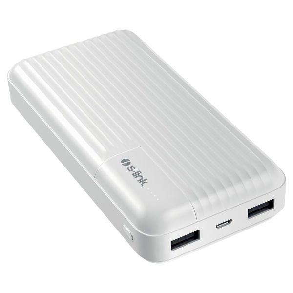 S-link G201 20000mAh 2-USB Çıkış + 1-Micro Giriş Beyaz Taşınabilir Pil Şarj Cihazı Powerbank