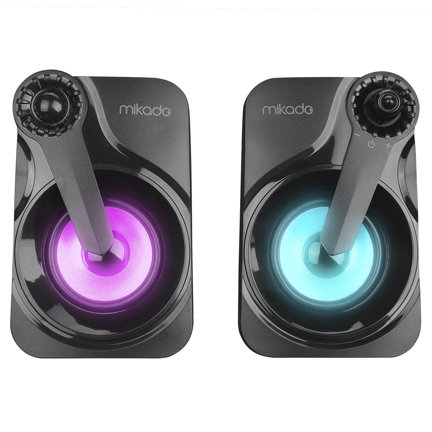 Mikado MD-X27 2.0 Multimedia 3W-2 Siyah 5V USB LED Işıklı Speaker