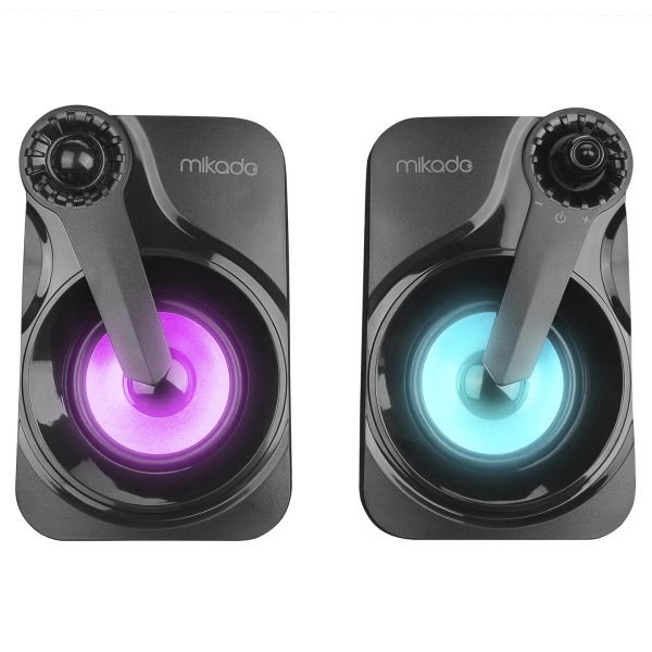 Mikado MD-X27 2.0 Multimedia 3W-2 Siyah 5V USB LED Işıklı Speaker