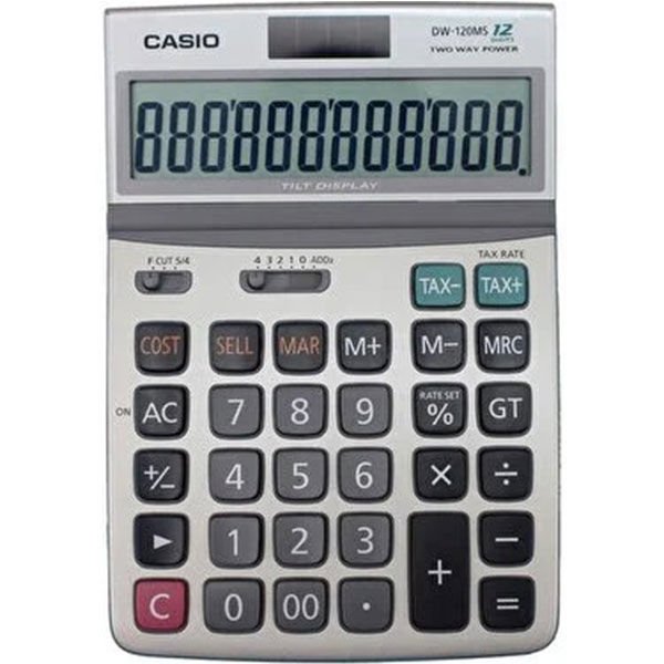 Casio DW-120MS Oynar Başlıklı 12 Hane Masa Üstü Hesap Makinesi