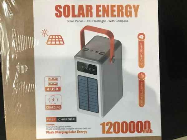 Solar Energy Nf107 120.000 Mah Powerbank 4Usb Güneş Enerji Panelli Digital Gösterge