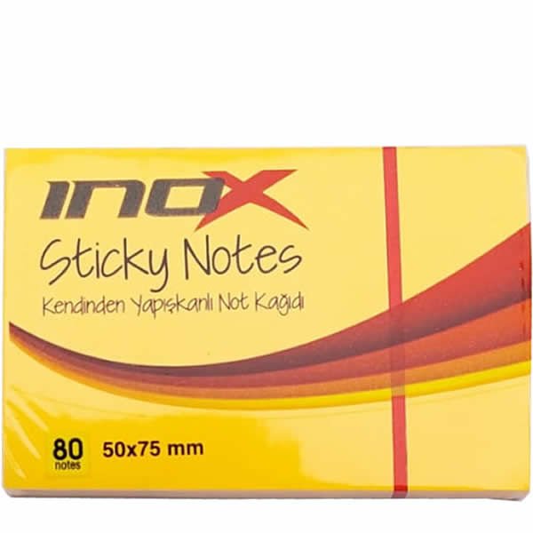 Inox 2380 50x75 80 Yaprak Fosforlu Turuncu Not Kağıdı