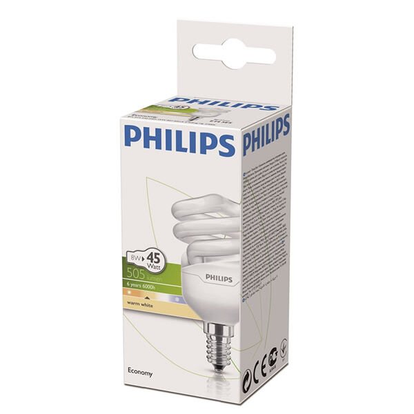 Philips Economytwister 8w Sarı Işık E14 İnce Duy