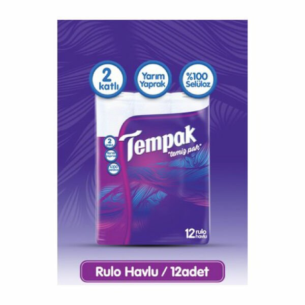 Tempak 12 li 2 Katlı Havlu Kağıt