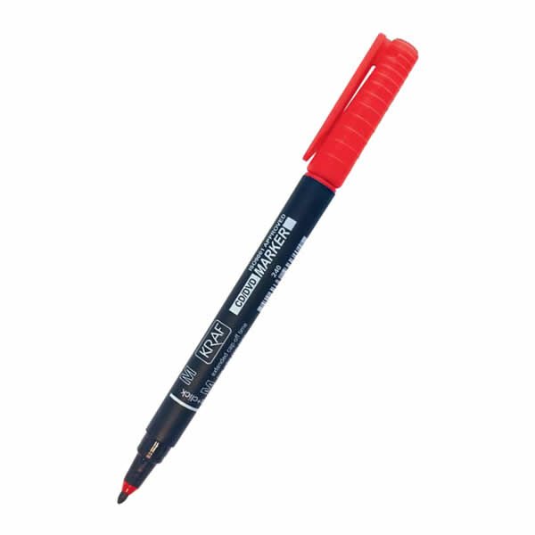 Kraf 240 m uçlu kırmızı asetat kalemi