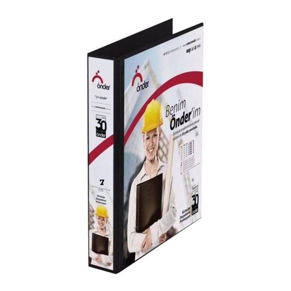 Önder 2007-3 2 Halkalı 7 cm Siyah Firma Klasörü
