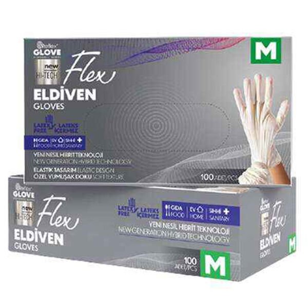 Reflex 100 lü M Flex Ten Renk Pudrasız Eldiven