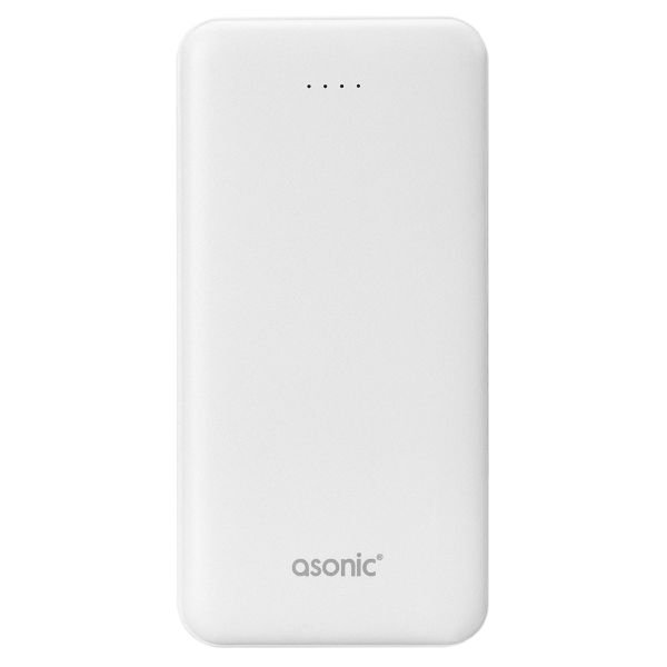 Asonic AS-P10 10000mAh 2-USB Output Powerbank Beyaz Taşınabilir Pil Şarj Cihazı