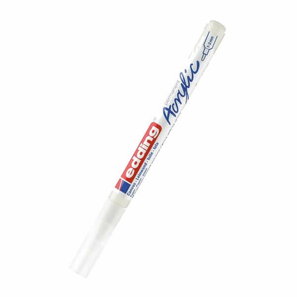 Edding 5300 Beyaz İnce Uçlu Akrilik Markör Kalem
