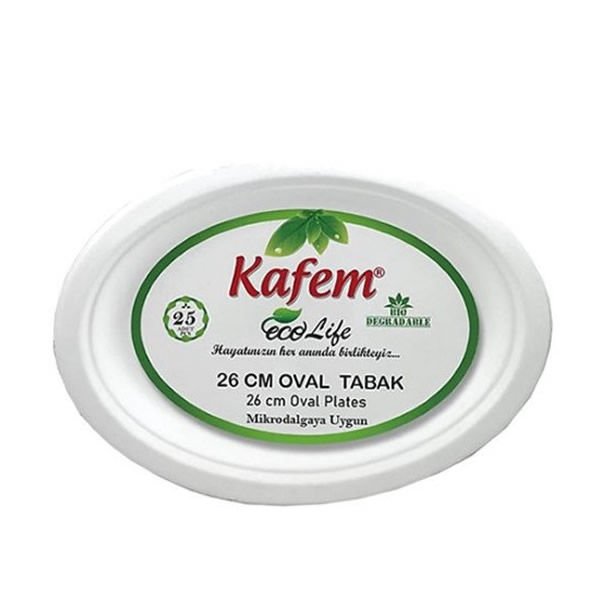 Kafem 25 li 26 cm Oval Karton Tabak