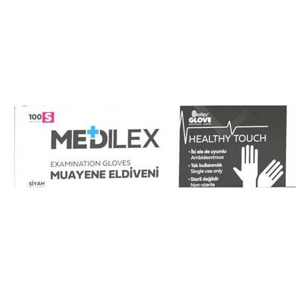 Reflex 100 lü S Medilex Pudrasız Siyah Eldiven
