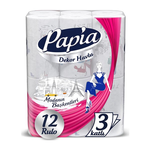 Papia 12 li 3 Katlı Kağıt Havlu