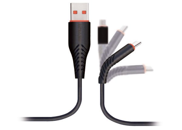 Hytech HY-X435 1.2M 3A Type-C Siyah Data + Şarj Ka