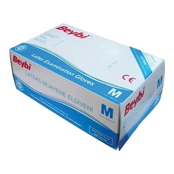 Beybi 100 lü M Lateks Pudrasız Eldiven