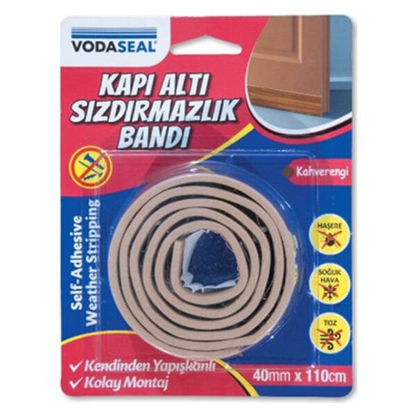 Vodaseal 40mm x 110cm Kahve Kapı Altı Sızdırmazlık Bandı