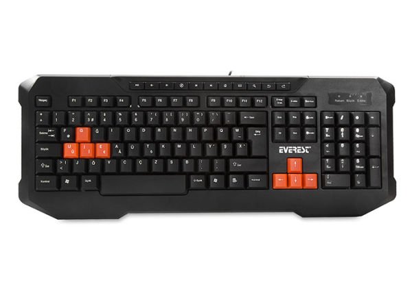 Everest KB-961F Siyah Usb Türkçe Multimedya Klavye