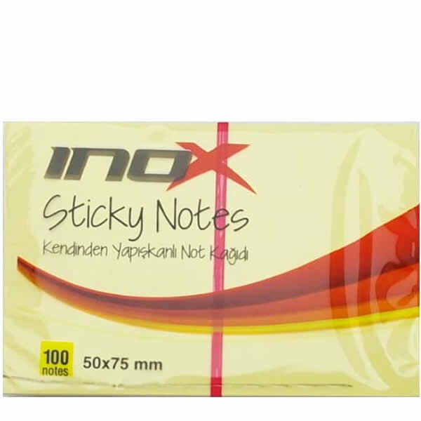 Inox 2359 50x75 100 Yaprak Sarı Not Kağıdı