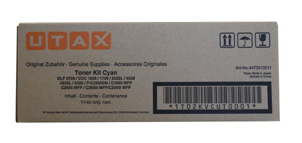 Utax CLP-3726 P-C2660-2665 CDC-1626-1726-4726 Cyan Mavi Orjinal Fotokopi Toneri 7.200 Sayfa