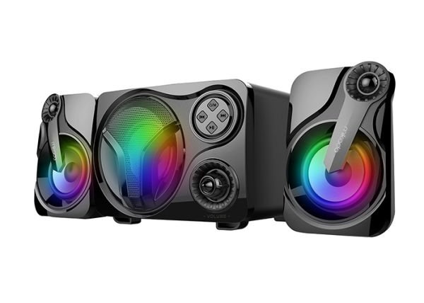 Mikado MD-BT28 5W+3W×2 BT,TF Card,USB, FM Radyo Siyah Led Işıklı Speaker