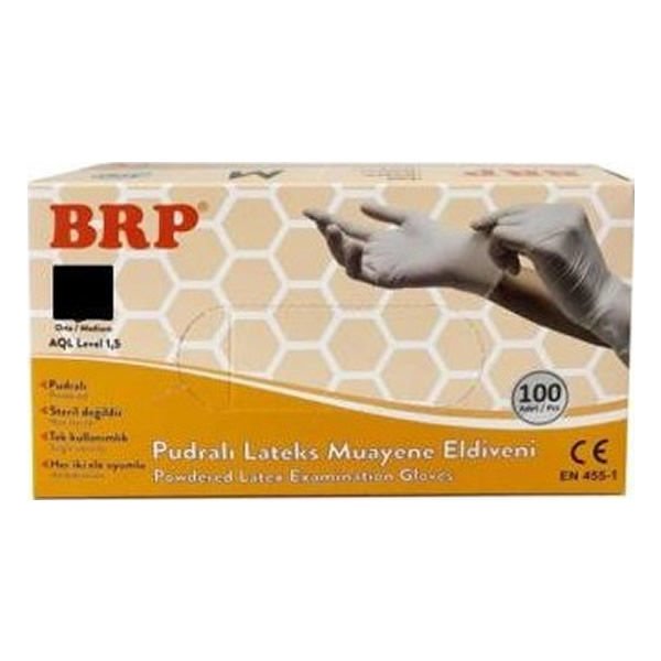 Brp 100 lü L Lateks Pudralı Eldiven