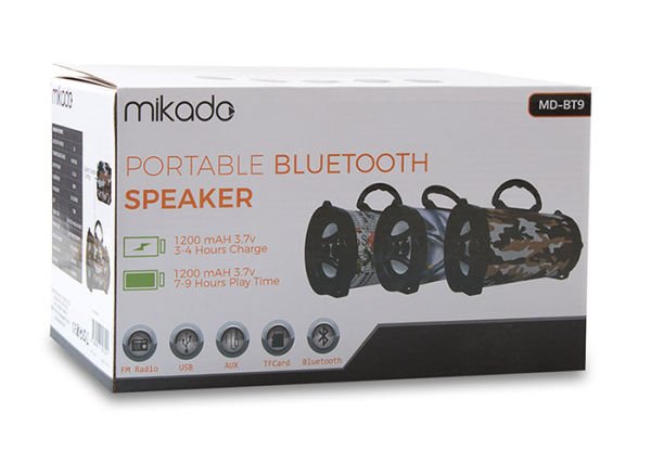 Mikado MD-BT9 Gazete Yazısı Desenli Bluetooth Speaker