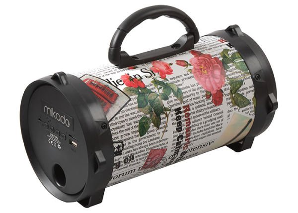 Mikado MD-BT9 Gazete Yazısı Desenli Bluetooth Speaker
