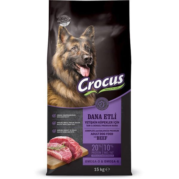Crocus Biftekli Pirinçli Yetişkin Köpek Maması 15Kg